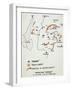 Map with Planned Roundup Raids Marked Out-null-Framed Giclee Print