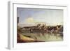 View of Pirna from the Right Bank of the Elbe, C.1753-Bernardo Bellotto-Framed Giclee Print