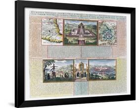 The Great Temple, Maps of Mexico and its Surroundings-null-Framed Giclee Print