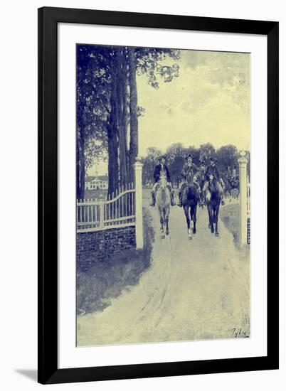 George Washington leaving Mount Vernon-Howard Pyle-Framed Giclee Print