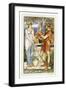 Bellerophon at the fountain-Walter Crane-Framed Giclee Print