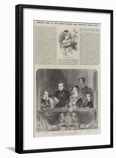 Jubilee Year of the Queen's Reign, Her Majesty's Early Life-null-Framed Giclee Print