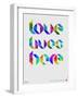 Love Lives Here Poster-NaxArt-Framed Art Print