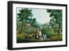 Four Seasons-Currier & Ives-Framed Premium Giclee Print