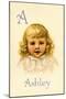 A for Ashley-Ida Waugh-Mounted Art Print