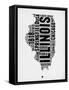 Illinois Word Cloud 2-NaxArt-Framed Stretched Canvas