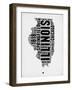 Illinois Word Cloud 2-NaxArt-Framed Art Print