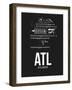 ATL Atlanta Airport Black-NaxArt-Framed Art Print