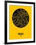 Seoul Street Map Yellow-NaxArt-Framed Art Print