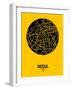 Seoul Street Map Yellow-NaxArt-Framed Art Print