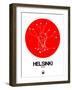 Helsinki Red Subway Map-NaxArt-Framed Art Print