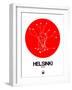 Helsinki Red Subway Map-NaxArt-Framed Art Print