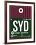 SYD Sydney Luggage Tag 2-NaxArt-Framed Art Print