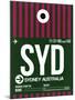 SYD Sydney Luggage Tag 2-NaxArt-Mounted Art Print