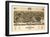 Staunton, Virginia - Panoramic Map-Lantern Press-Framed Art Print