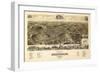 Staunton, Virginia - Panoramic Map-Lantern Press-Framed Art Print