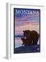 Momma Bear and Cub, Montana-Lantern Press-Framed Art Print