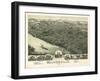 Moundsville, West Virginia - Panoramic Map-Lantern Press-Framed Art Print