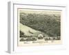 Moundsville, West Virginia - Panoramic Map-Lantern Press-Framed Art Print