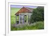 USA, Washington State, Palouse. Old abandoned house surrounded by wildflowers.-Julie Eggers-Framed Photographic Print