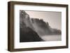 Sea mist rises along Indian Beach at Ecola State Park in Cannon Beach, Oregon, USA-Chuck Haney-Framed Photographic Print