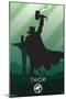 Marvel Heroic Silhouette - Thor-Trends International-Mounted Poster
