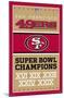 NFL San Francisco 49ers - Champions 13-Trends International-Mounted Poster